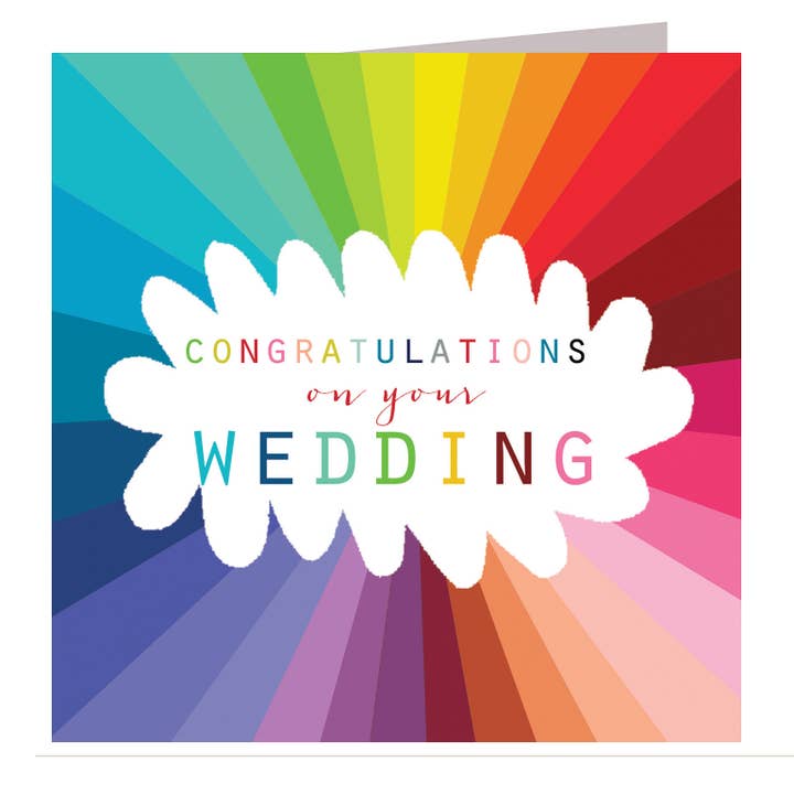 Kali Stileman Publishing - Wholesale Wedding Card - WO83 Colourful Wedding Congratulations Card