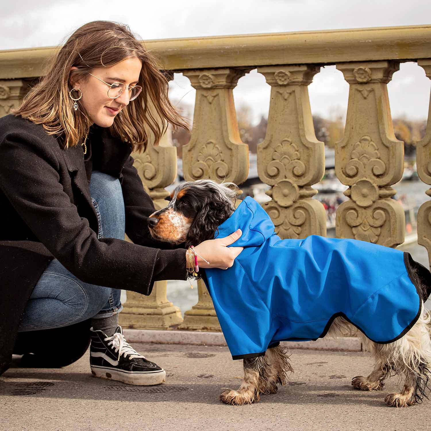 Blueberry Pet - Vente Imperméable – chien - Veste chaude imperméable 5000MM en softshell tissé sur mesure et teint.28