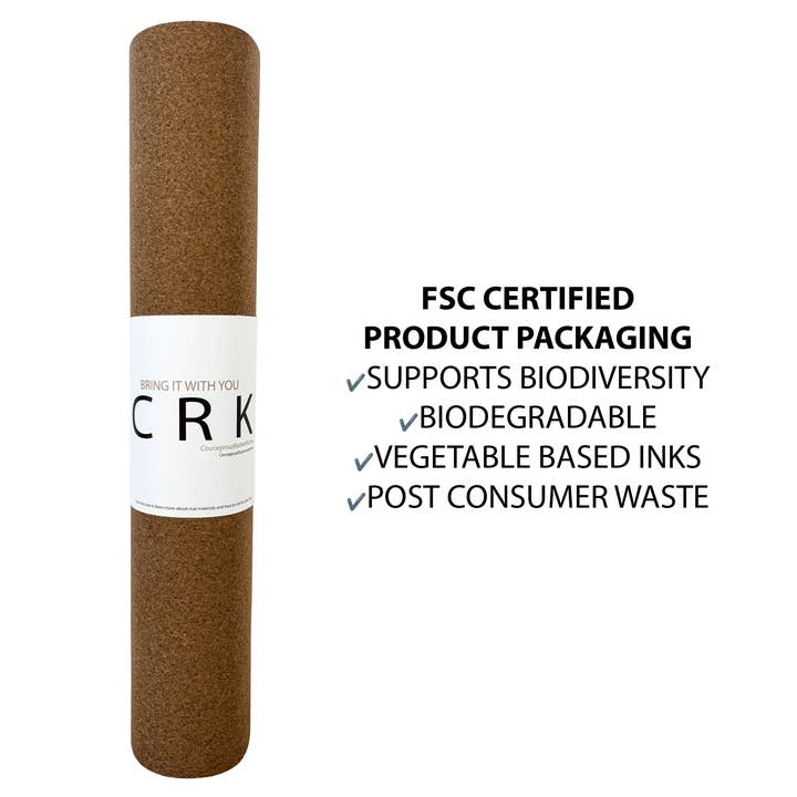 Crk - Wholesale Yoga Mat - The Flowers Mat 5mm Thick, Organic Cork Yoga Mat with Natural Rubber • Luxury Mat5