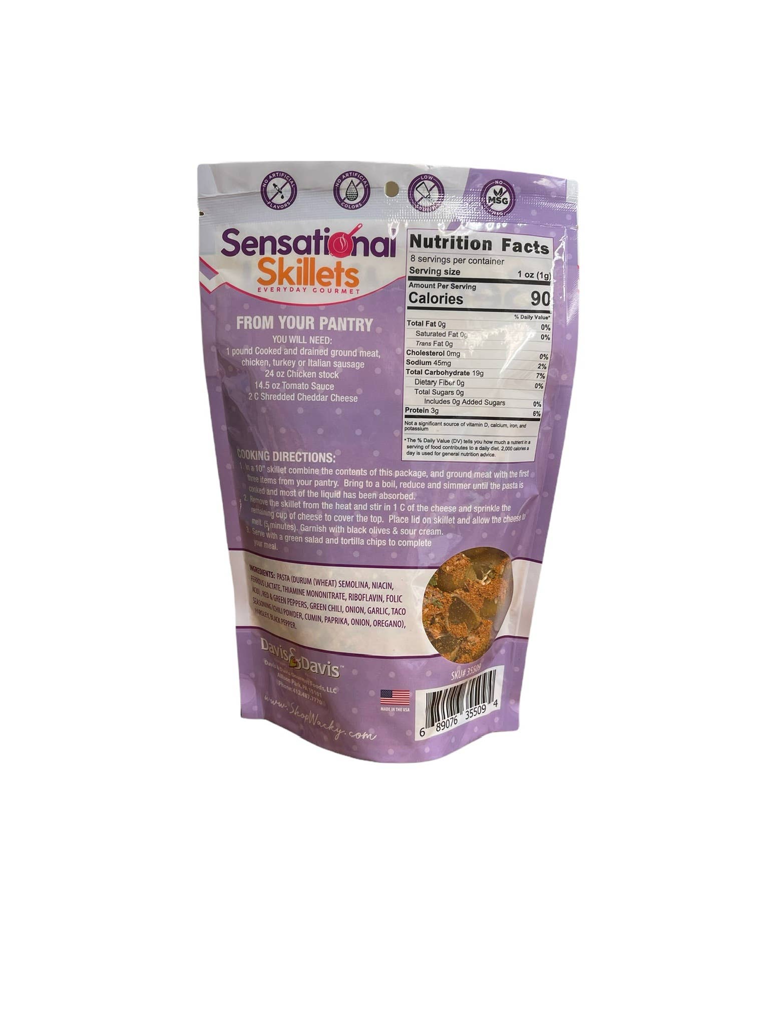 Davis & Davis Gourmet Foods – Engroshandel Pasta – Weeknight Cheesy Taco Skillet - Sensationel Stegepande1