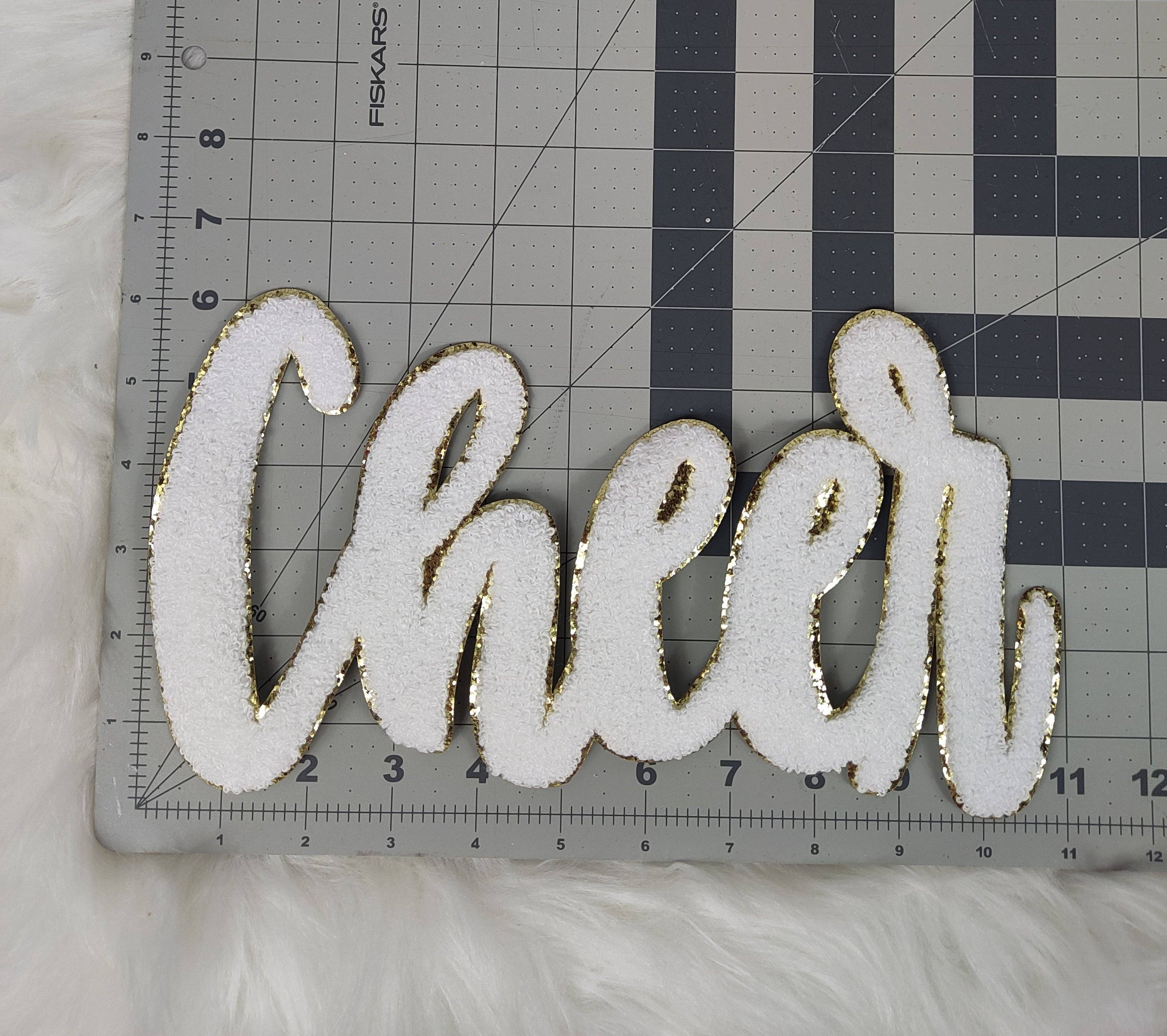 Scratch Decor - Wholesale Patch - Large Cursive Cheer Chenille Iron-on Patch1