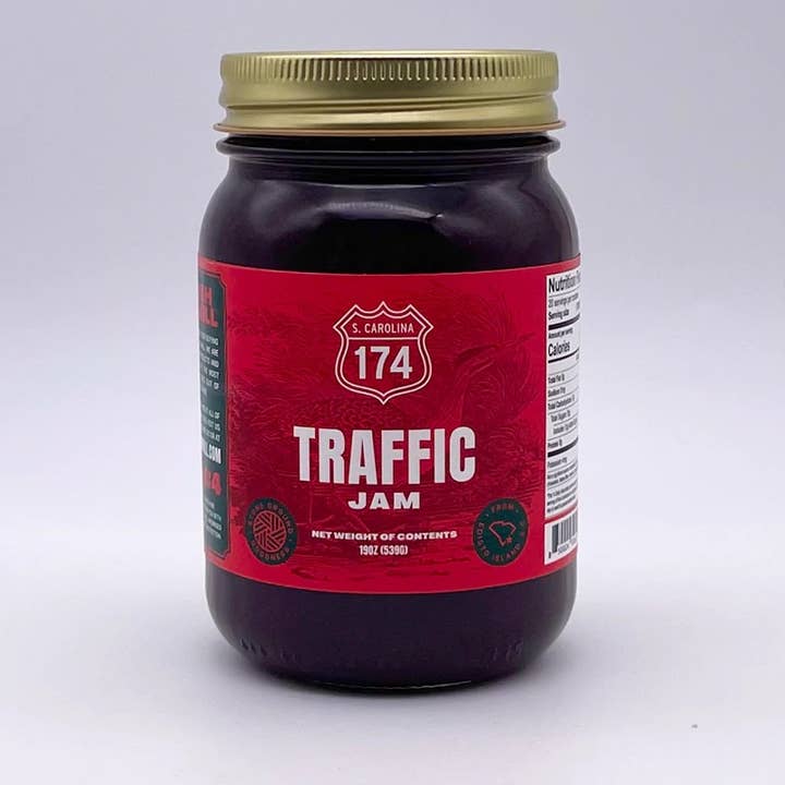 Traffic Jam (Peach/Strawberry/Cherry/Rasp/Cran) 19oz 12pkcs for wholesale by Marsh Hen Mill