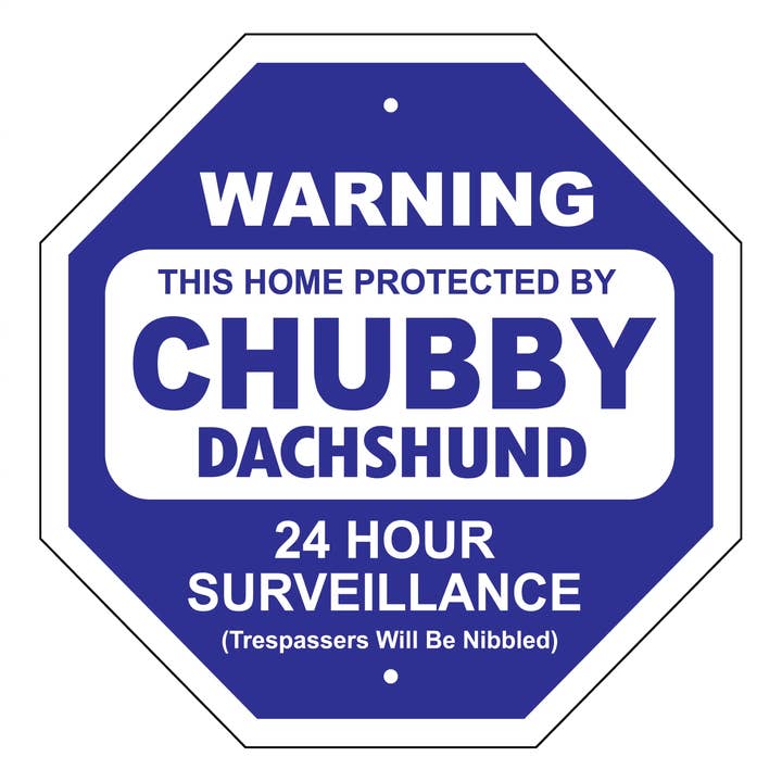 Chubby Teckel Tuin Veiligheidbord voor wholesale door Imagine This Company