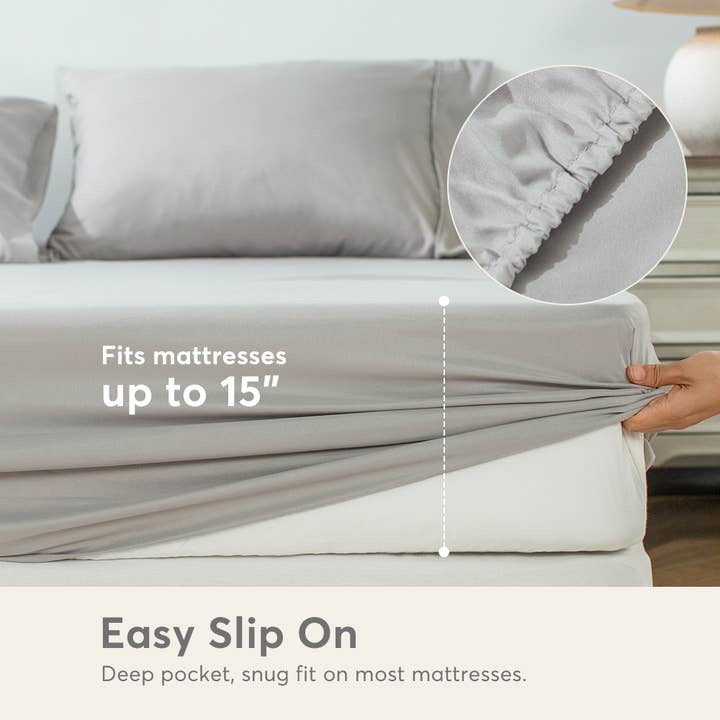 Kasentex - Wholesale Sheet Set - 3pcs/5pcs Fitted Sheet Set Deep Pocket with Pillowcases29