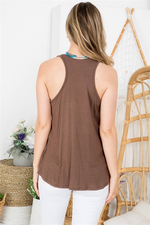 Avery - Venta al por mayor Túnica - Mujer - TOP DE BLOQUE DE COLOR ESTAMPADO AZTECA AV1129-PEYTON12