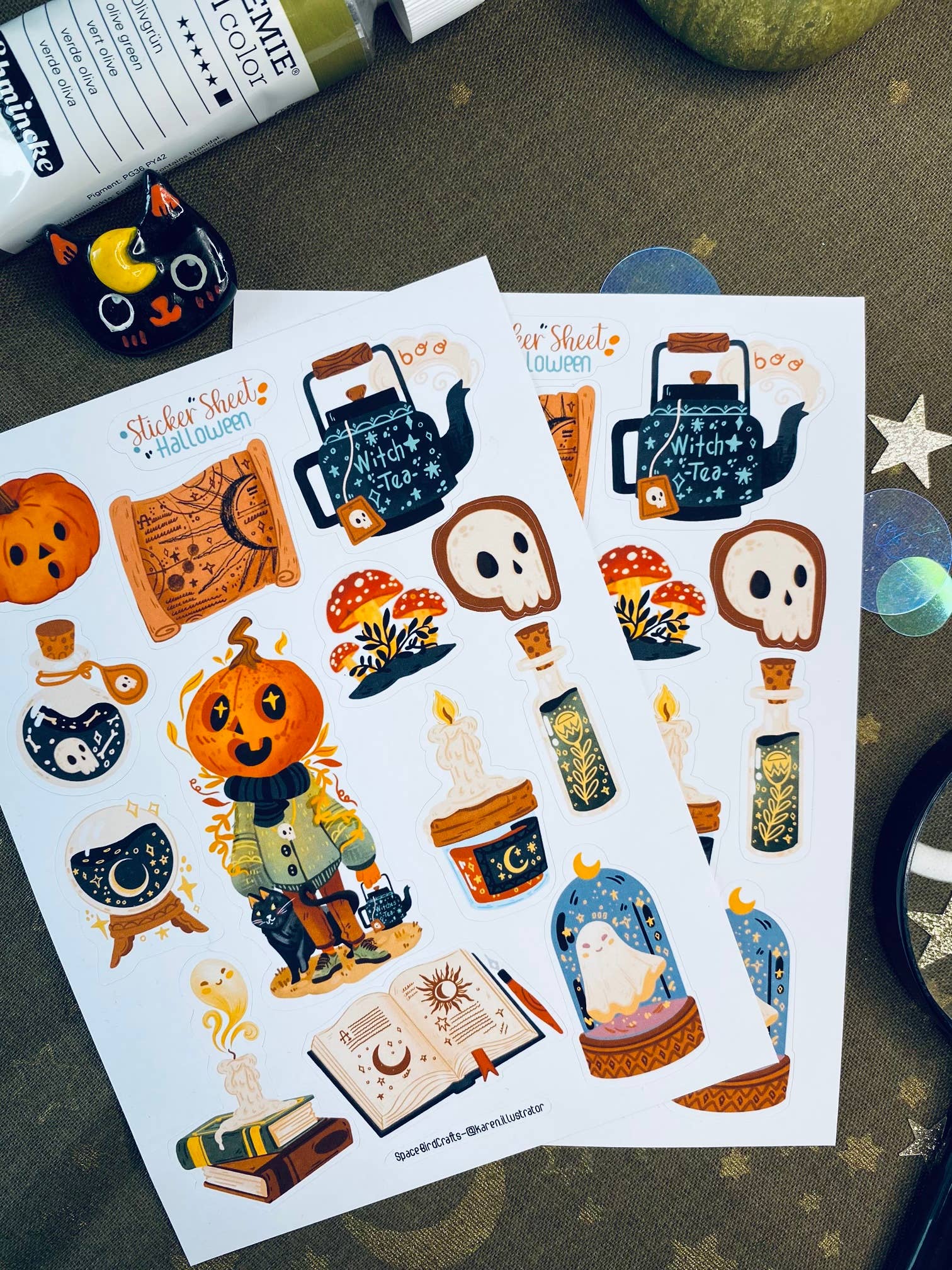 Split Moon Studios - Venta al por mayor Pegatina - Hoja de pegatinas de Halloween para Bullet Journal6