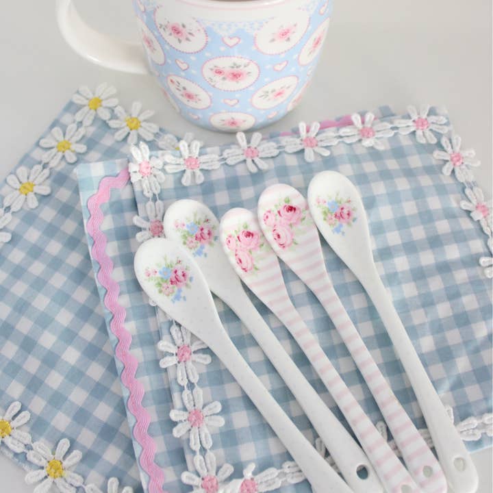 Pretty Homestyle - Wholesale Dinner & cloth napkin - Cocktail napkins gingham zig zag edge3