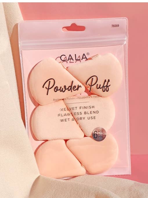 CALA 76069 Nude Velvet Powder Puffs Set - 6 pc for wholesale by PINEAPPLE Beauty