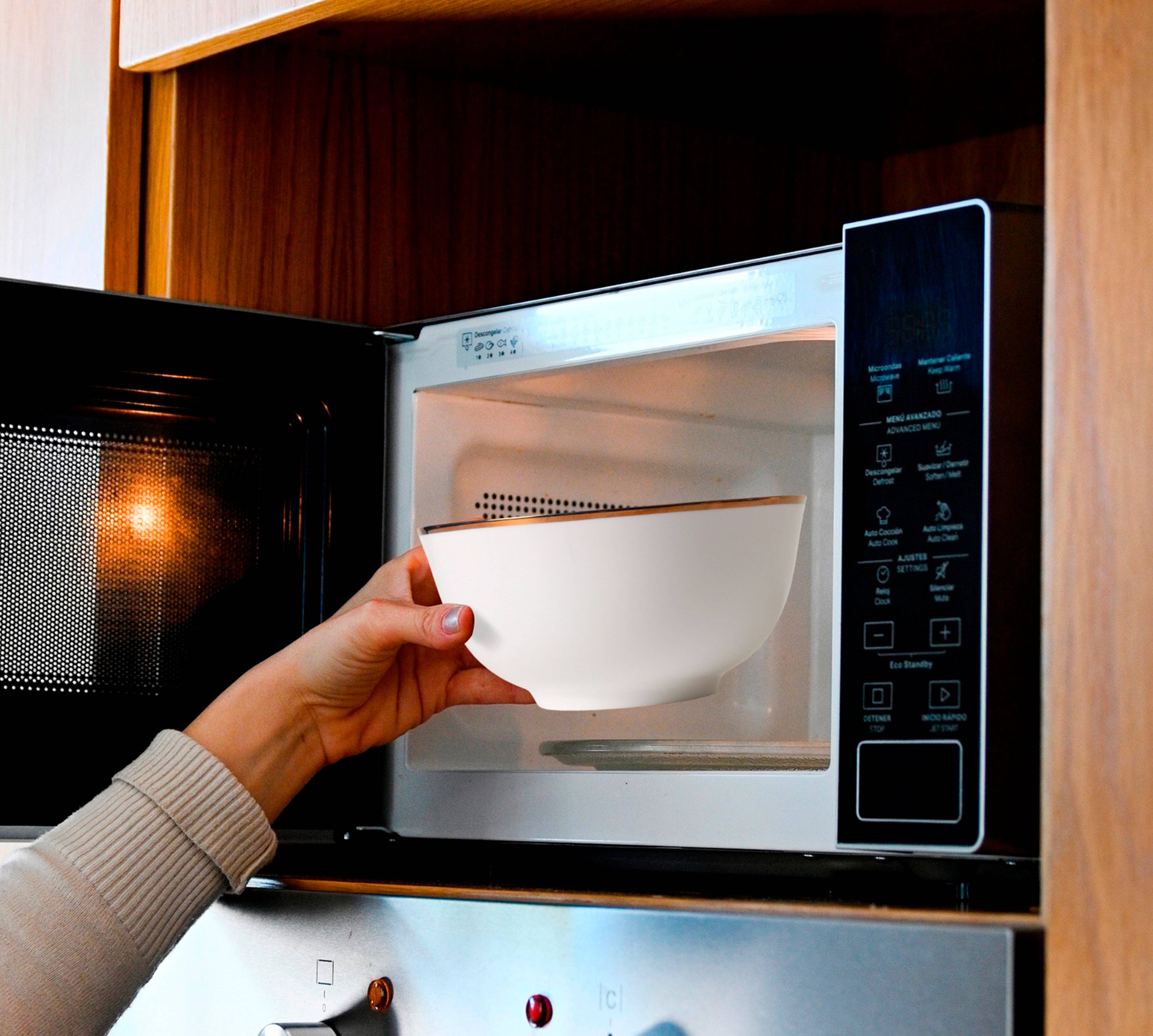 koken - Wholesale Dinnerware Set - KOKEN - 16 Pc Dinnerware sets for 4 - Porcelain dinnerware set - Plates and bowls sets - Dishes Set for 4 – Microwave safe plates and bowls sets - kitchen sets for home - White plates And Golden Rim13