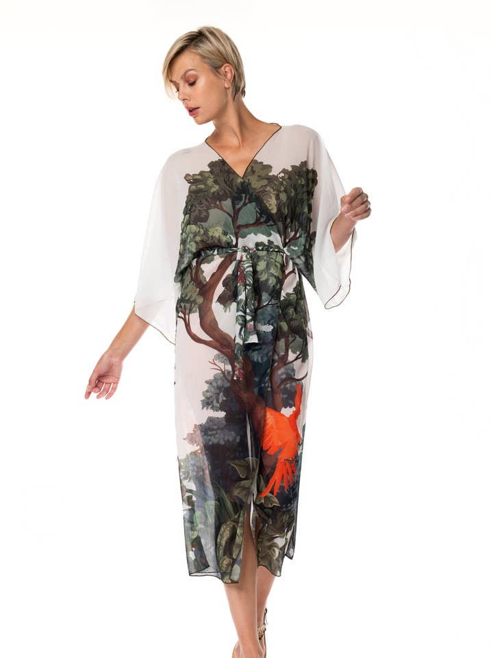 QUIMONO COMPRIDO+CINTO DE PAPAGAIOS por atacado de ACQUADICOCCO