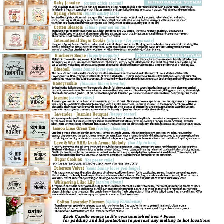 Gia Roma - Vendita all'ingrosso Candela in vasetto - Candele pasquali retrò con graziosi barattoli profumati alla soia primaverile3