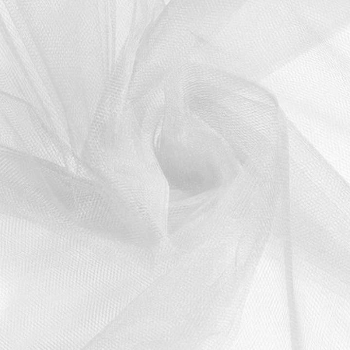 Tulle Fabric Roll 6" x 200yds - White for wholesale on Faire1