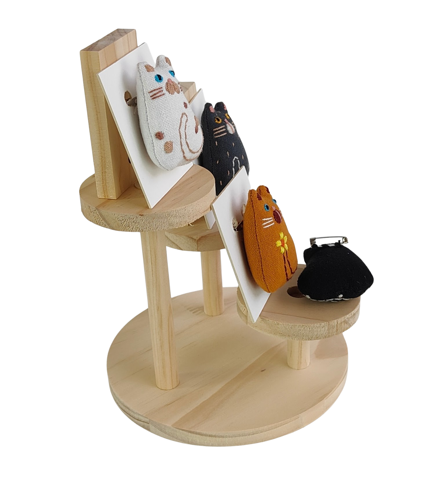 NOA ECCO - Wholesale Brooch - Sitting cat brooch pack X31