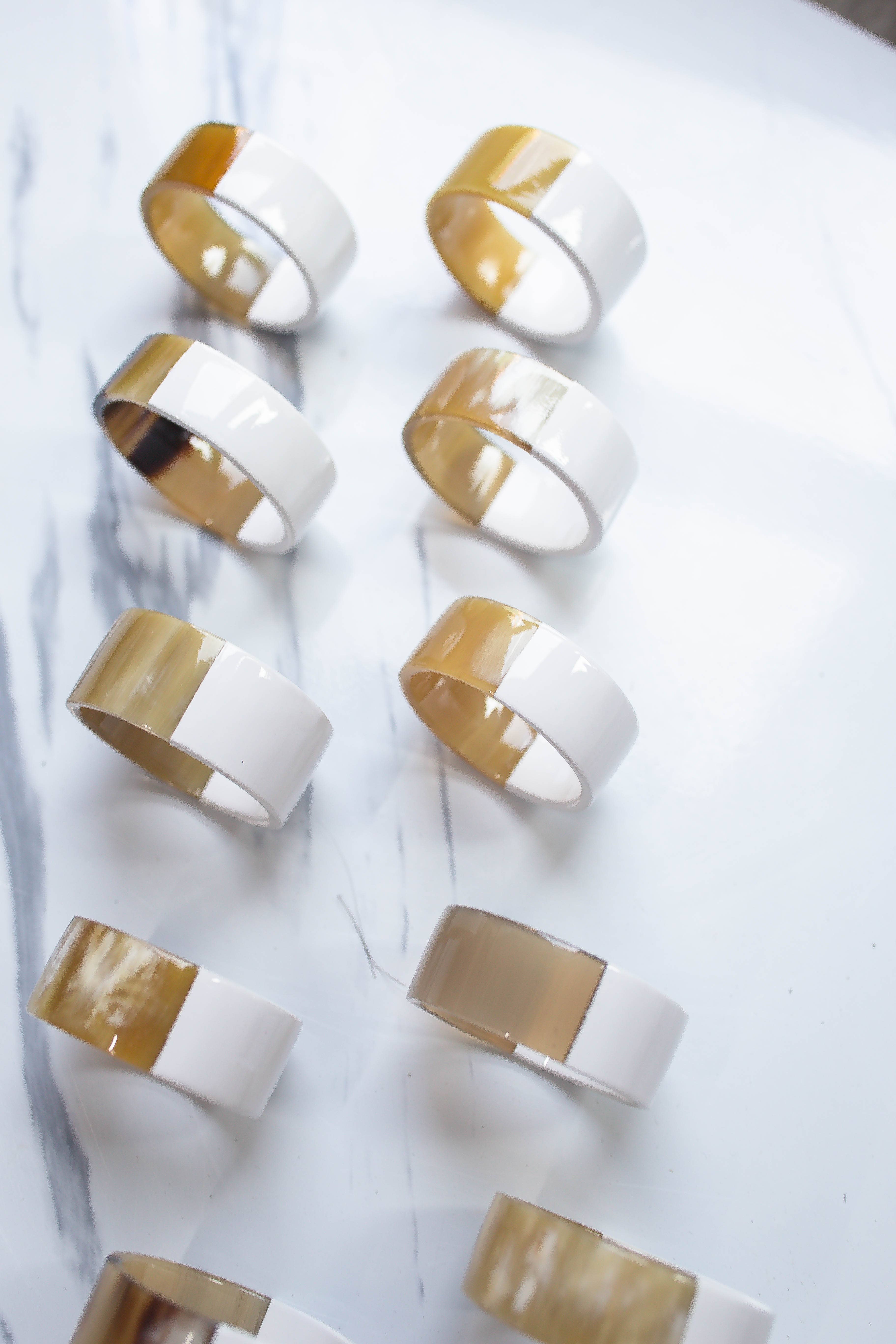 Tonkin Handicraft - Wholesale Napkin Ring - Lacquer  Buffalo Horn Napkin Ring S23