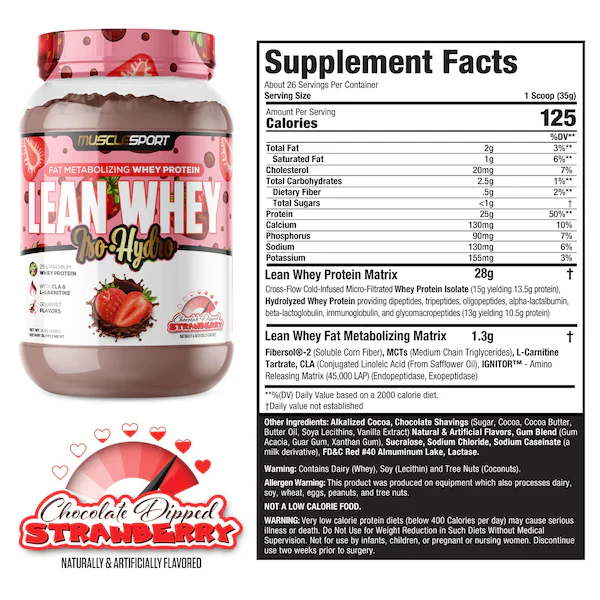 MuscleSport - Wholesale Protein/superfood powder - Lean Whey® Iso Hydro Gourmet Protein 2lb - Limited Edition19