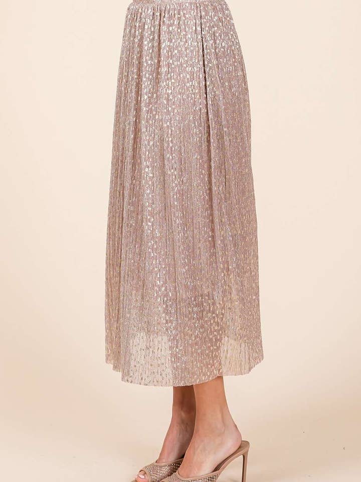 mittoshop - Wholesale Skirt - Women's - METALLIC GLITTER SPECKLE PRINT ELASTIC MIDI SKIRT6