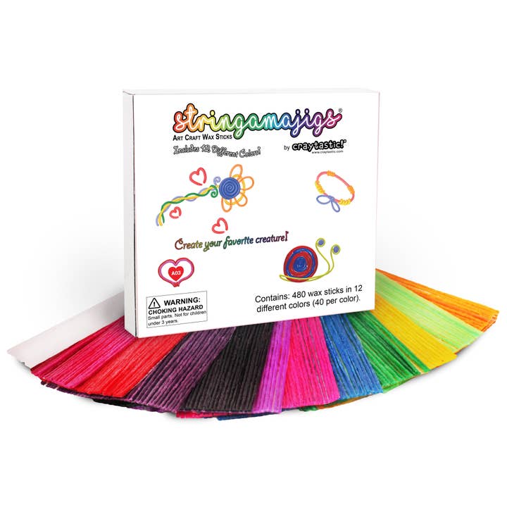 Stringamajigs Art Wax Craft Yarn Sticks 480 Piece Big Box for wholesale by 203 Brands