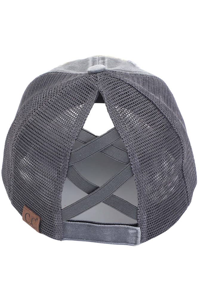 Hana - Wholesale Paardenstaartpet - Dames - C.C BEE HAPPY Patch noodlijdende vintage ponypet8