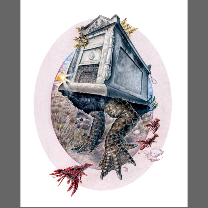 "Cemetery Plodder" 8" x 10" Art Print for wholesale by Alexandra Winthrop