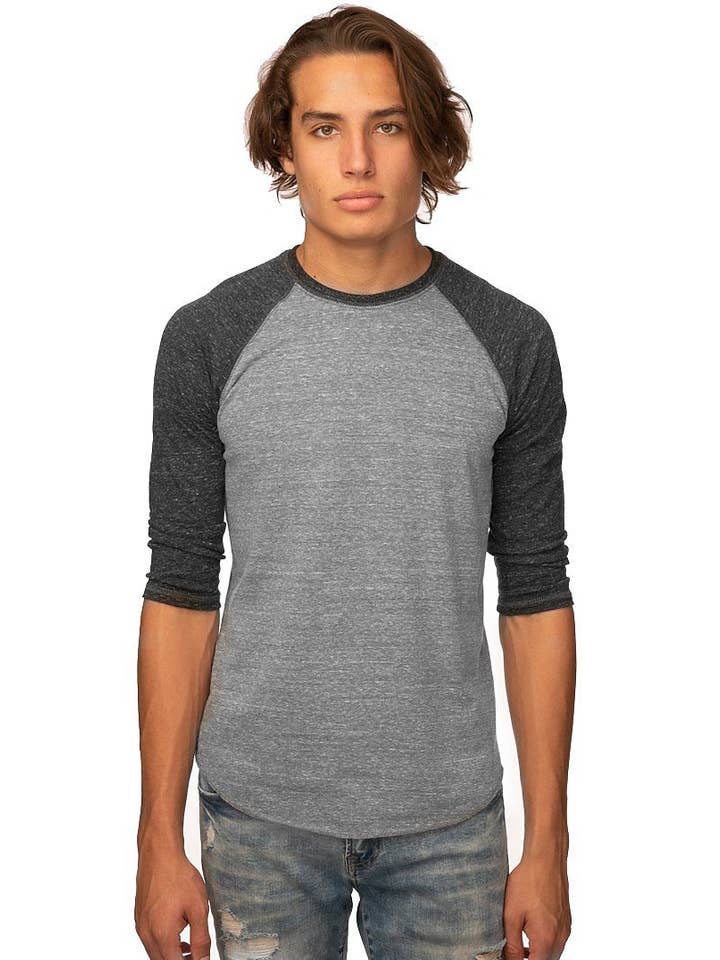 Royal Apparel - Wholesale T-Shirt - Men's - UNISEX TRIBLEND RAGLAN BASEBALL SHIRT1