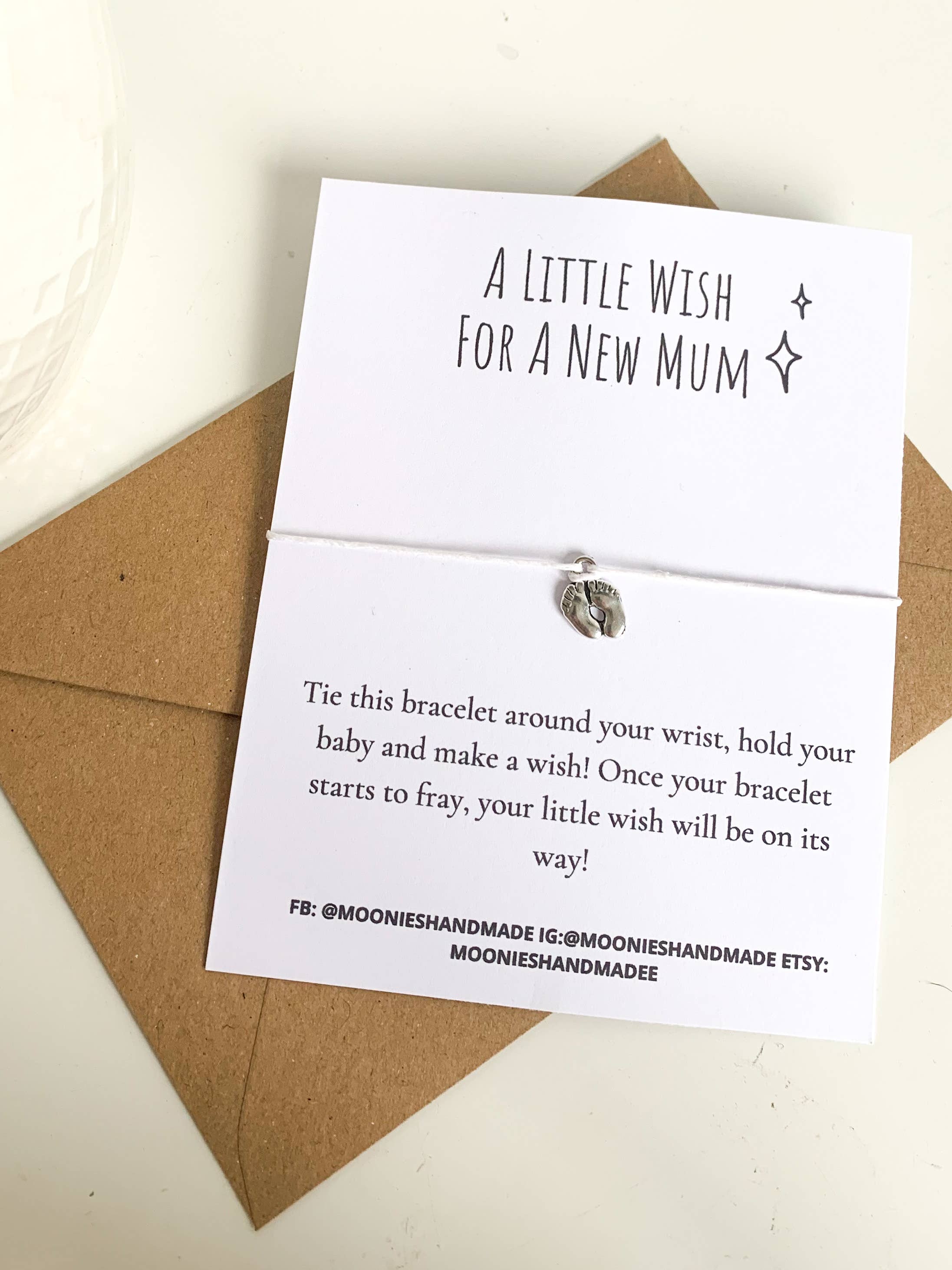 Moonieshandmade – wholesale Charm/dangle bracelet – New Mum Wish Bracelet, Baby Shower Gifts, Mum To Be Bracelet1