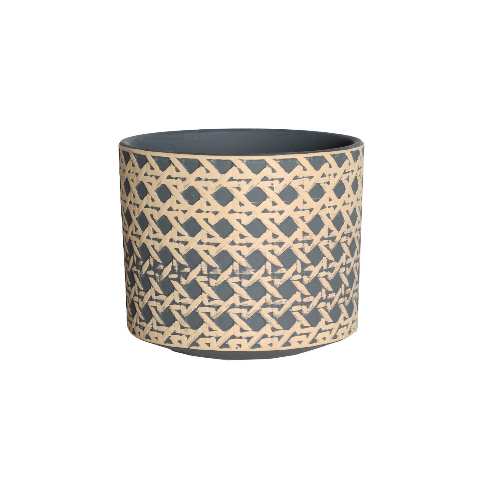 B&B – wholesale Kruka – Terrakottakruka i grå färg, 12x12x10 cm0