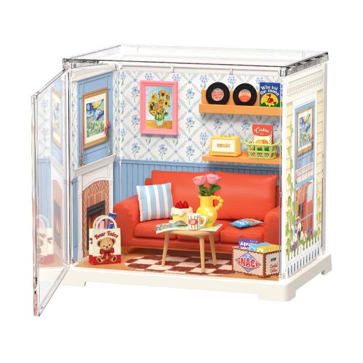 DWS05B Rolife Country Blue Lounge DIY Miniature House for wholesale by Robotime