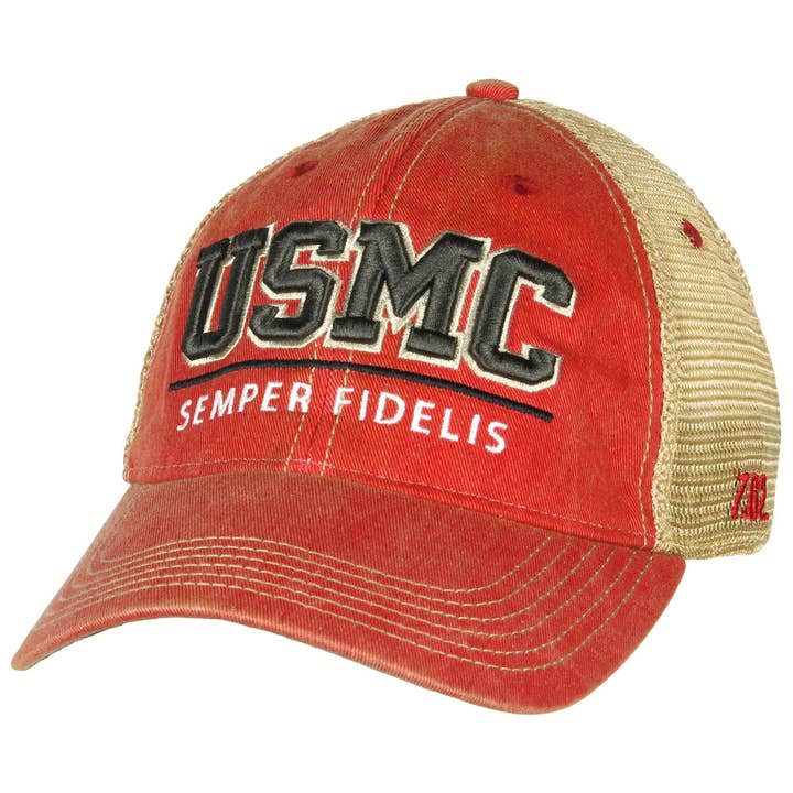 USMC 'Semper Fidelis' Vintage Trucker Hat for wholesale by 7.62 Design
