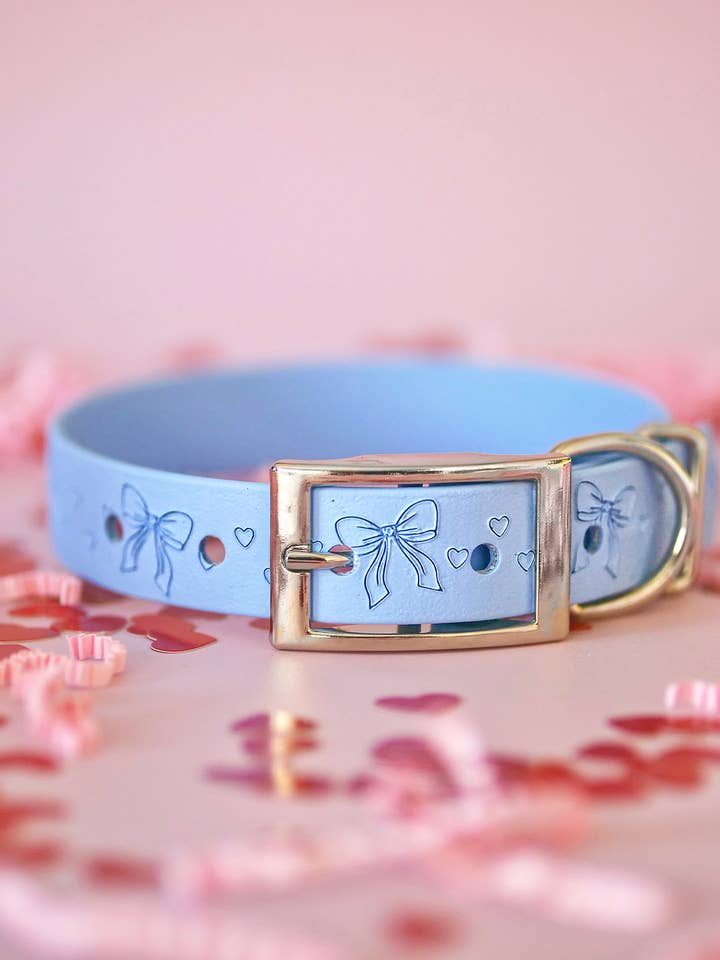 Evermore (Blue) - Embossed Explorer Collar for wholesale by Woof and Snout