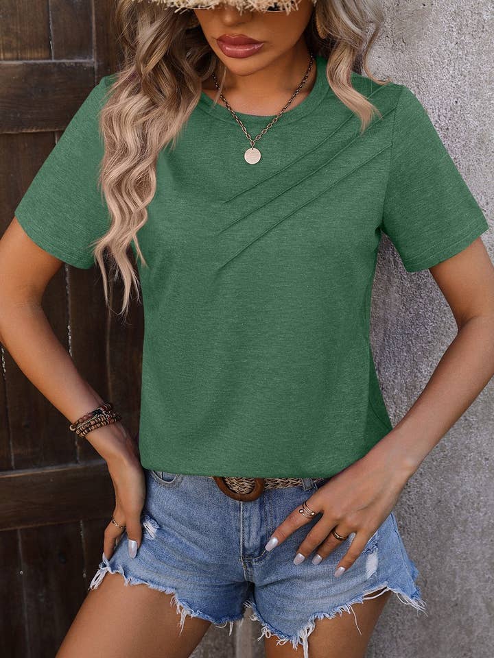 NINEXIS - Wholesale Knit Top - Women's - CWTTS0777_Round Neck Short Sleeved Top8