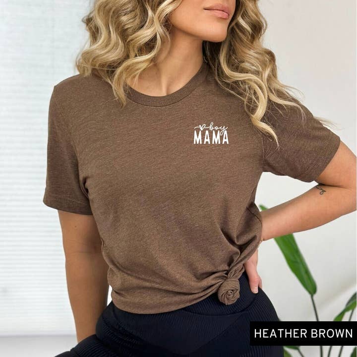 Camisa bordada de Boy Mama, camiseta Boy Mama, Mom of Boys para venta al por mayor de Rosie and Vi