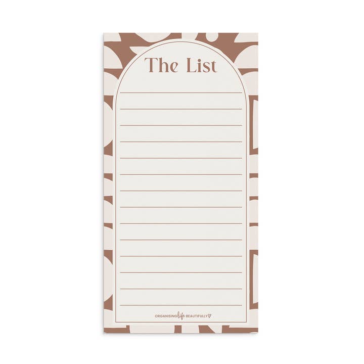 Magnet | Shopping/To-Do List - Mocha Mousse for wholesale by Organising Life Beautifully