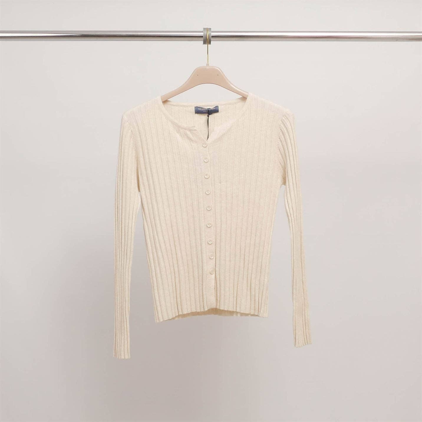 Cecile Wang – wholesale Cardigan – Women’s – Fitted ribbed cardigan in fine knit DSY95820