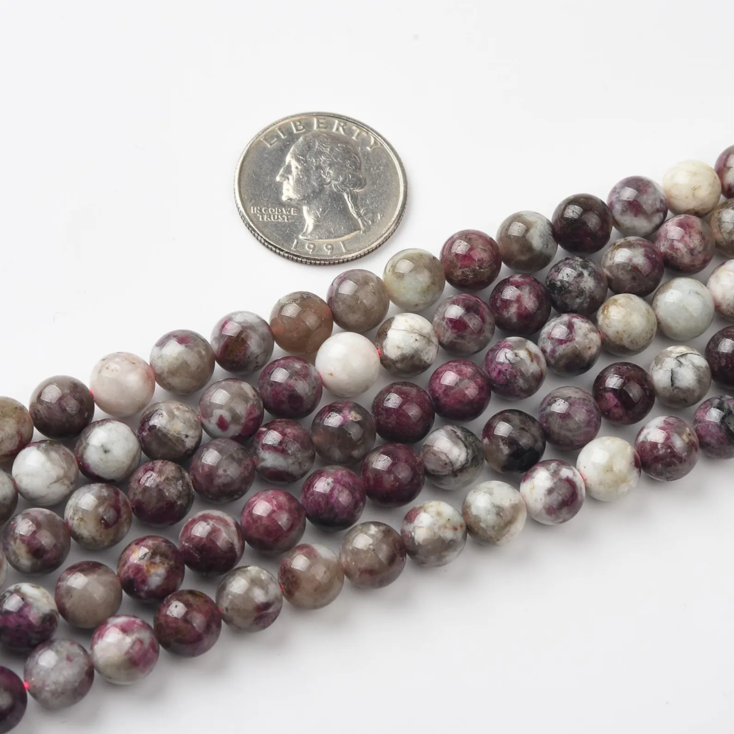 Beads Creation - Wholesale Beads - Tourmaline Beads Natural AAA Round 6-10mm Strand GRN5863
