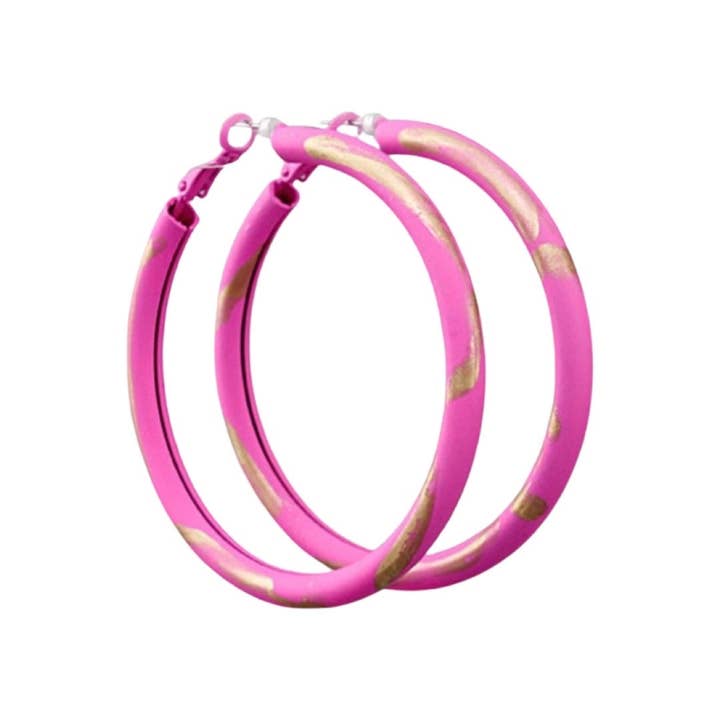 Rustic Pink Hoop Earrings for wholesale by Pierce + Hide