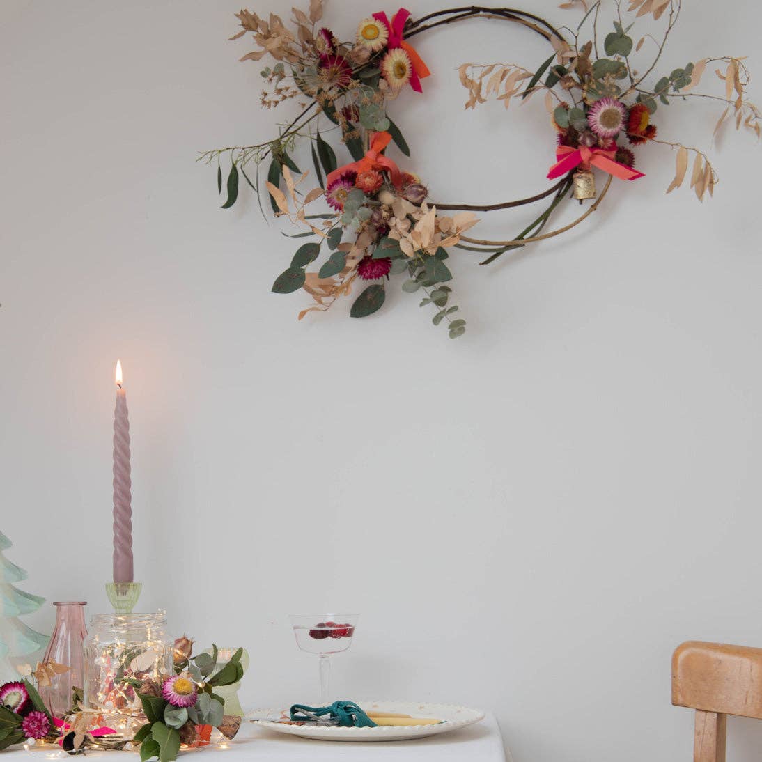 Talking Tables USA - Vente Bougies/bougeoirs coniques - Bougies Spirales Violettes - Lot de 4 | Décoration de la Saint-Valentin |6