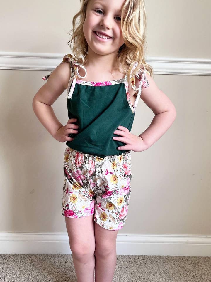 RTS floral bag shorts and tie tank for wholesale by Forever3AM