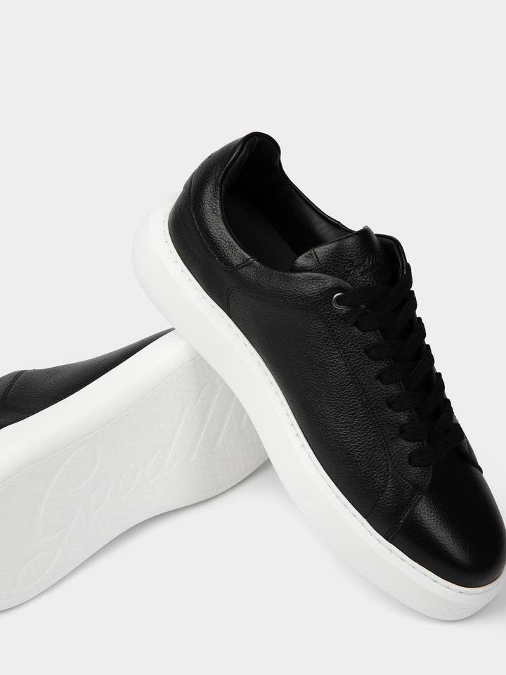 Black Legend London Sneaker | Responsible Pebbled Leather for wholesale on Faire3