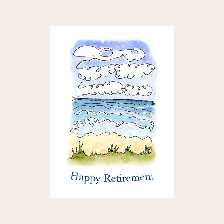 Happy Retirement - Blank Card for wholesale by Isabelle Hughes Art
