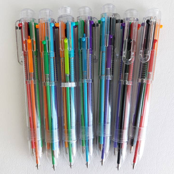 Retro Multi 6 Color Pens for wholesale by Gifts Amazing!