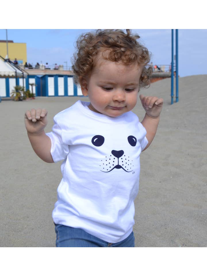 emmis klemmis - Wholesale Screen Printed T-Shirt - Kids - Organic Kids T-shirt Baby seal1
