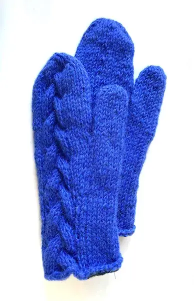 Ganesh Himal Trading - Wholesale Mittens - Women's - Wool Cable Knit Mitten, fleece lined1