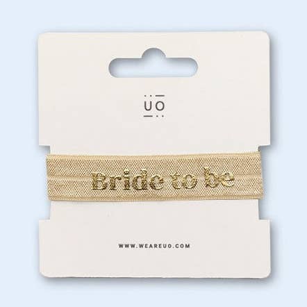 UO - Wholesale Wristband - Elastic Fabric Bracelet "Bride to be"0
