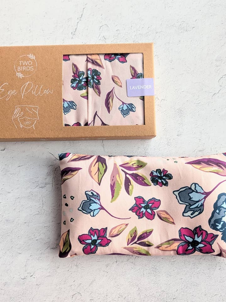 Weighted Aromatherapy Eye Pillow - Blush Botanical for wholesale by Two Birds Eco Shop