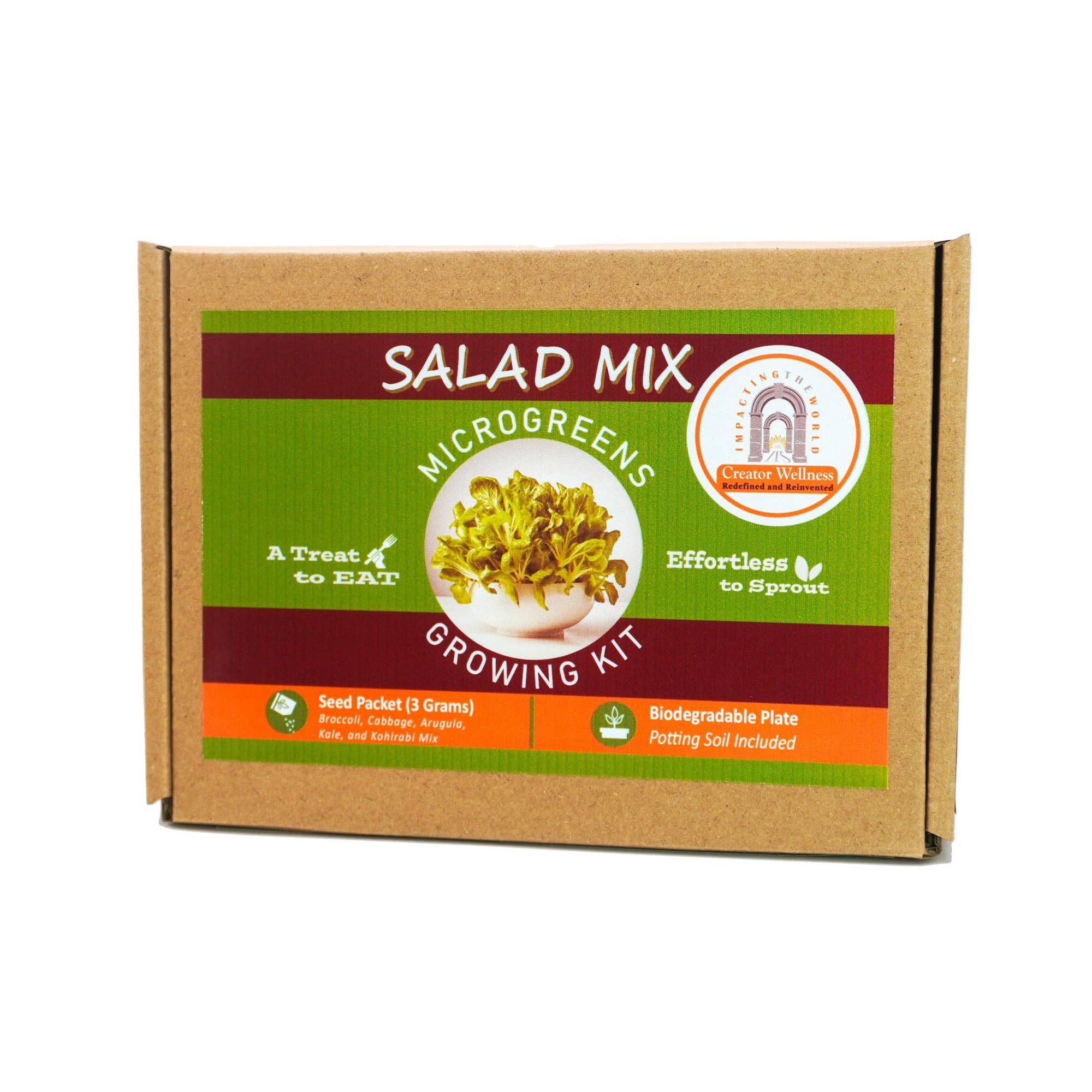 Creator Wellness - Wholesale Plant Seeds - Salad Mix Microgreens Growing Kit by Creator Wellness, Perfect for Salads