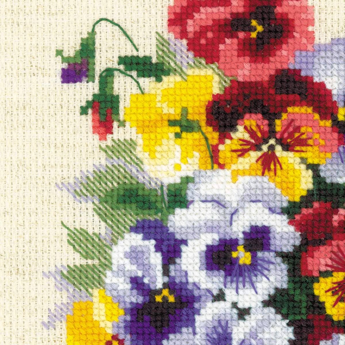 RIOLIS - Wholesale Embroidery/Cross Stitch Supplies - Cross Stitch Kit From Riolis 1516 Pansy Medley1