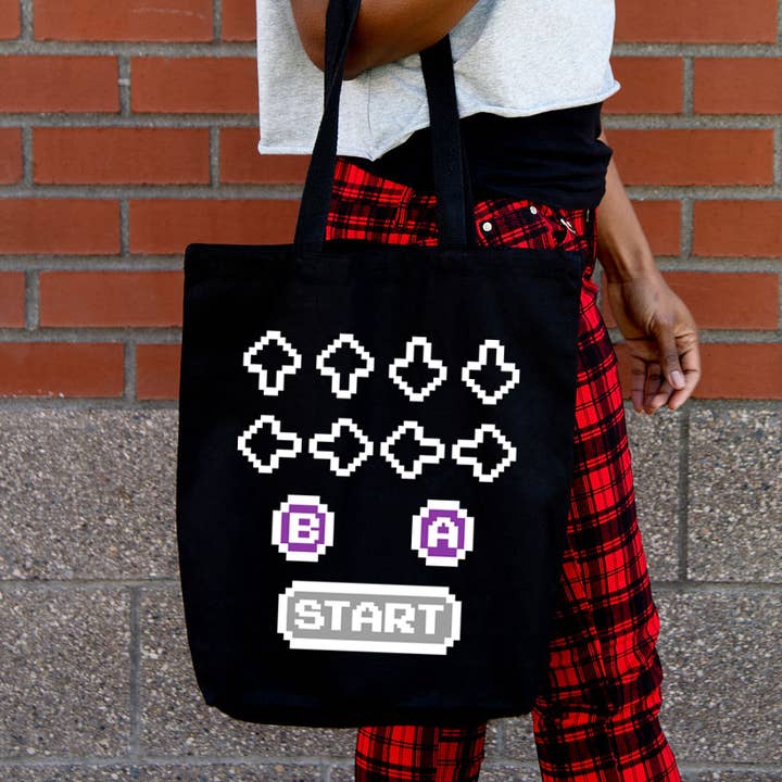 Cheat Code - lærred muletaske for engroshandel hos Geekish Gifts