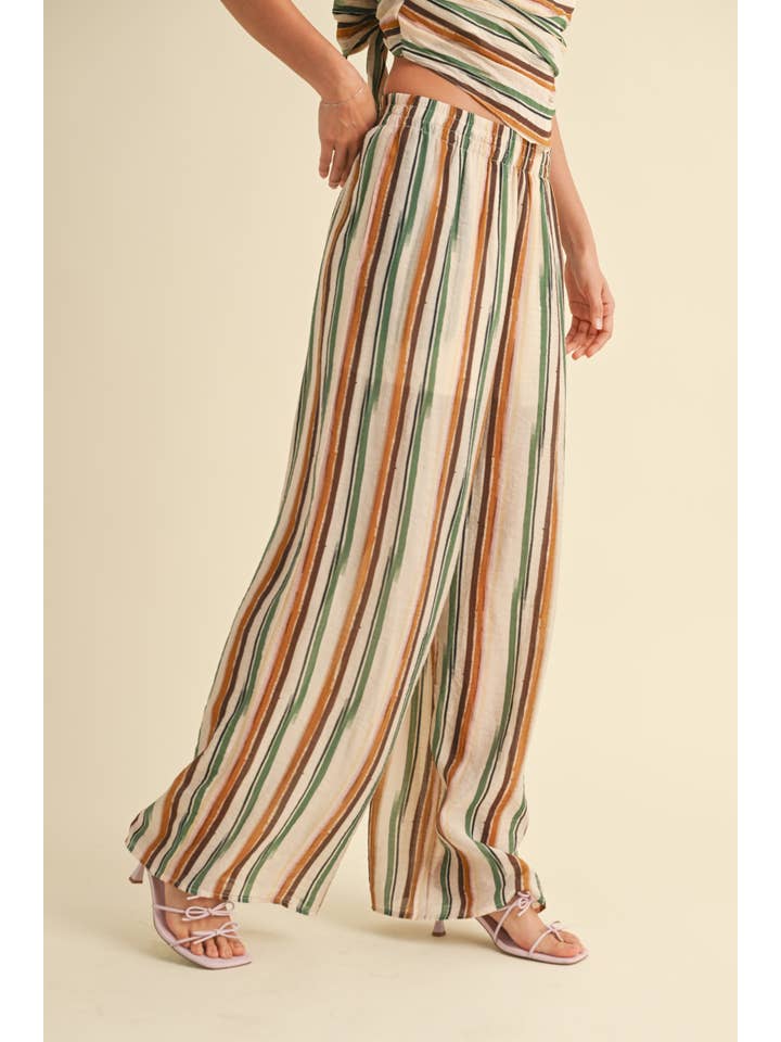 P4275ST MULTI COLOR PRINT WIDE LEG PANTS for wholesale on Faire