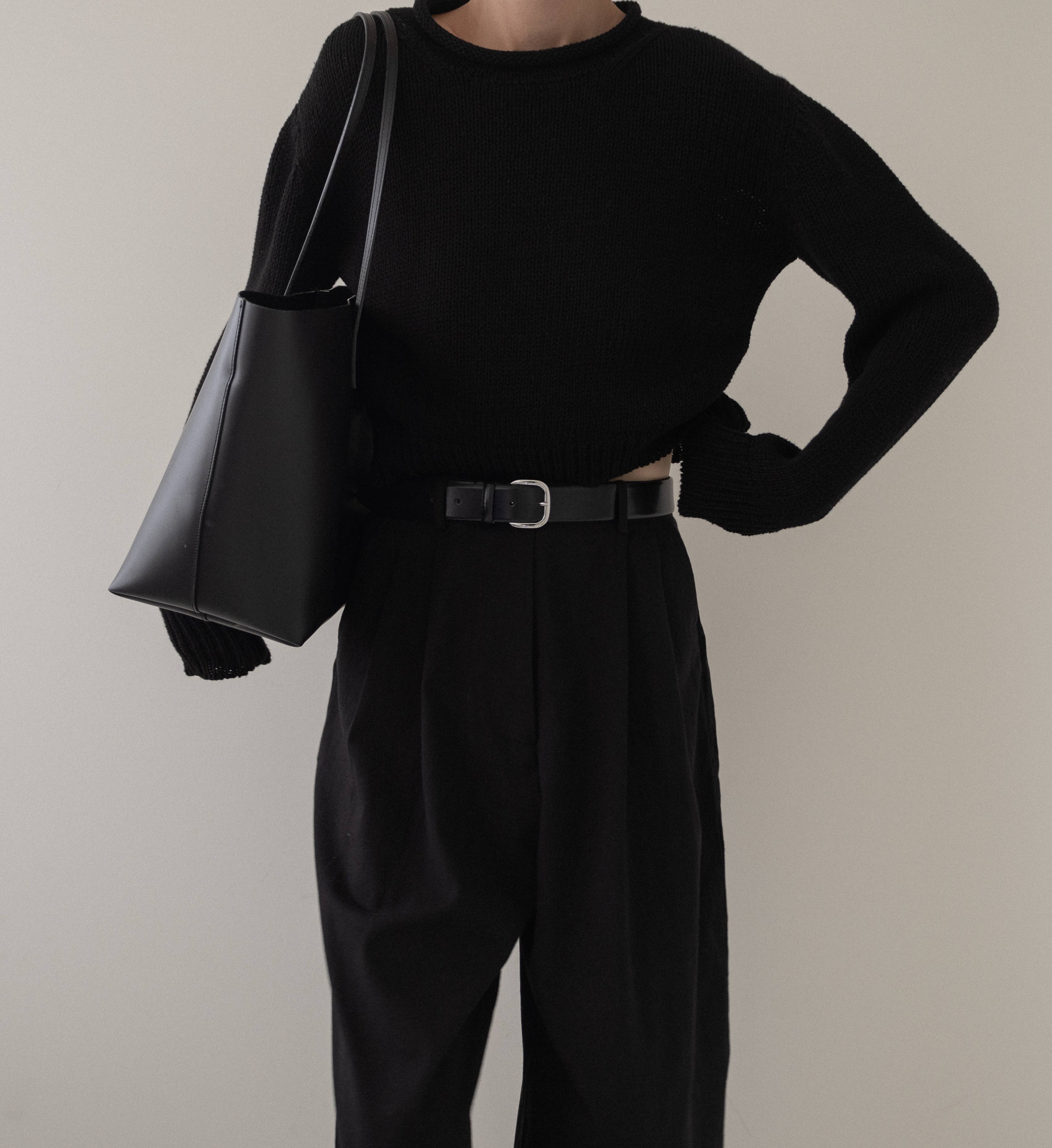 LAUDE the Label - Wholesale Knit Sweater - Women's - Mare Rolled Neck Sweater - Black2