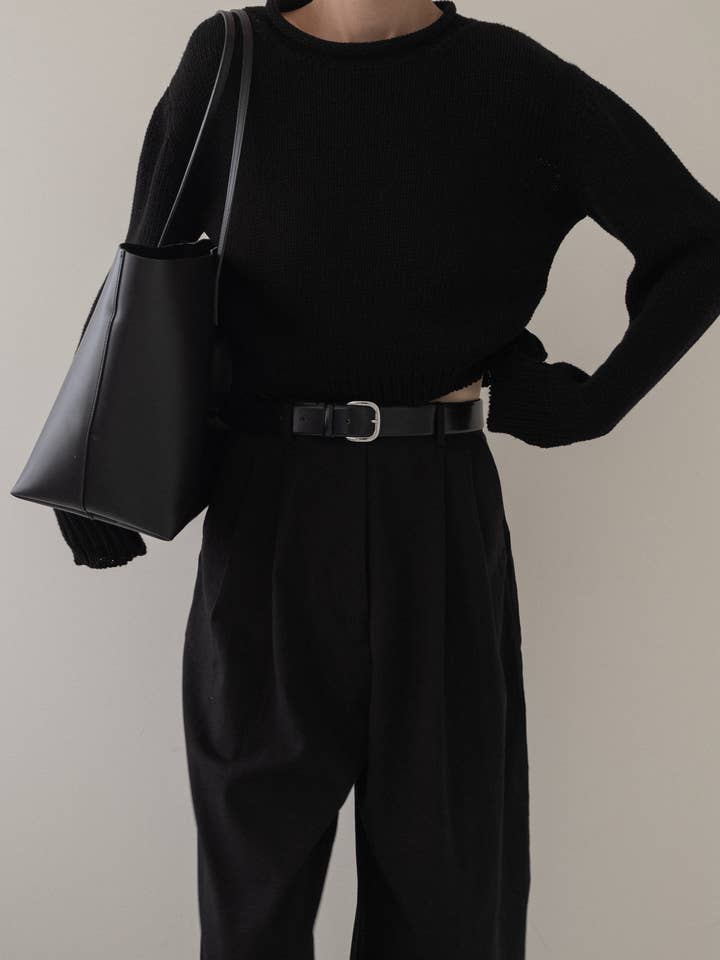 LAUDE the Label - Wholesale Knit Sweater - Women's - Mare Rolled Neck Sweater - Black2